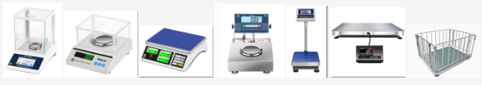 What are the components of an electronic scale?